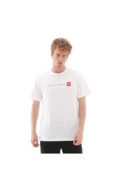 THE NORTH FACE F0A87NSFN41-R M Ss Never Stop Explorıng Tee Erkek T-Shirt Beyaz