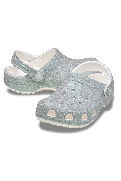 Crocs 210985-100 Classic Iridescent Glitter Cgt &amp;Ccedil;ocuk Terlik Gri