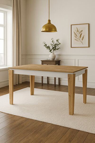 Atolye Casa 80x140cm Meşe Mutfak Masası Sabit Asos Model