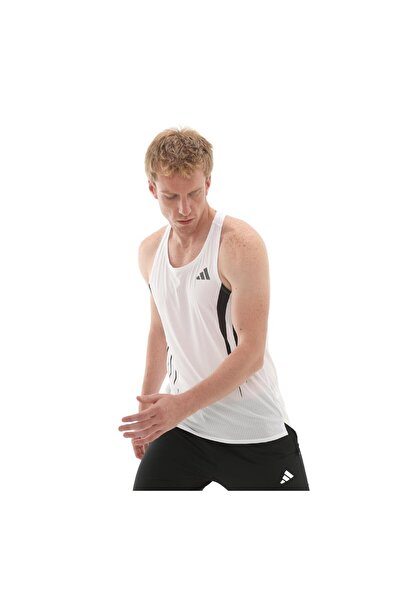 adidas JP1489-E Ανδρικό μπλουζάκι Adızero A Sgl M Λευκό