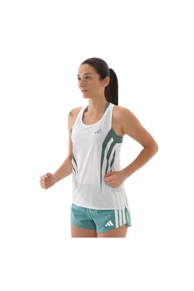 adidas JZ8034-K adidas Adızero A Sgl W γυναικείο μπλουζάκι λευκό