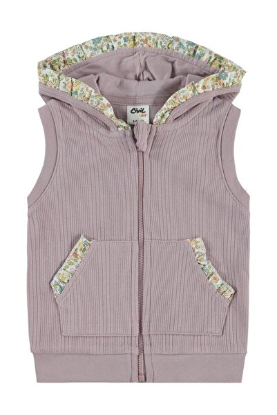 Civil Baby Çizgi Raporlu 6-18 Ay Yelek - Lila6-9 Ay