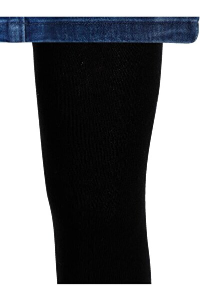 Civil Girls Düz Desenli 3-11 Yaş Çocuk Kız Külotlu Çorap - Siyah 9-10 Yaş