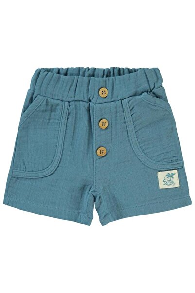 Civil Baby Müslin 6-18 Ay Şort - Mavi 6-9 Ay
