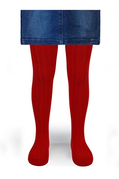 Civil Socks Civil Girls Derby Plain 3-11 Years Old Pantyhose - Red 5-6 Years Old