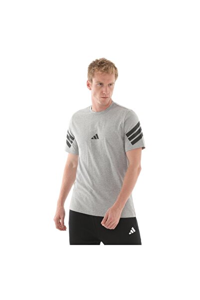 adidas JW4785-E adidas M Fi 3S Reg T Ανδρικό μπλουζάκι γκρι