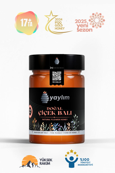 Yaylım Doğal Çiçek Balı TA 17+ 425g (Şekersiz, Yüksek Rakım)