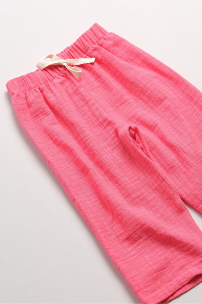 Bondberro Flameli Muslin Loose Fit Unisex Children's Trousers 100% Cotton Fuchsia