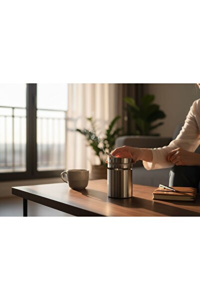 KAVEH Kapaklı Kokusuz Küllük 11 - CM Paslanmaz Çelik