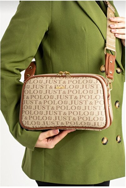 Just Polo حقيبة كتف نسائية بلون رملي-تان-BD2053