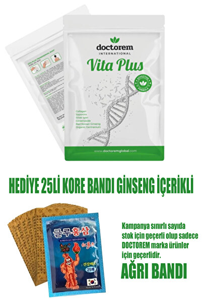 NEFİİİZZ Vita Plus 25'li Ağrı Bandı ve Ginseng Kırmızı Kore Bandı 25li HEDİYE