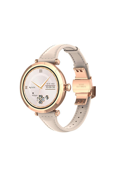 LDNIO SW02 High Performance Smartwatch, Compact and round (Gold)