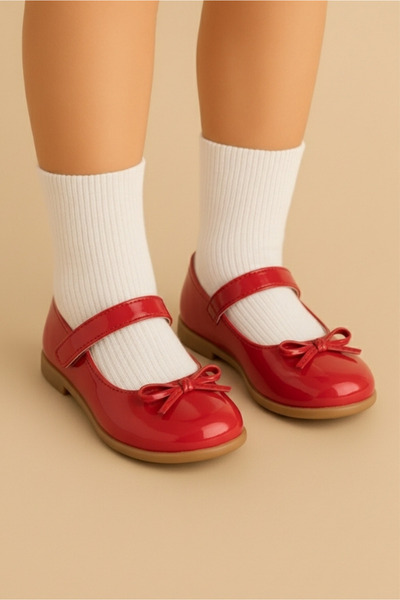 moon glow Red Female Child Ballet Shoes Bow Child Ballet Ballet Female Child Orthopedic Red Ballet