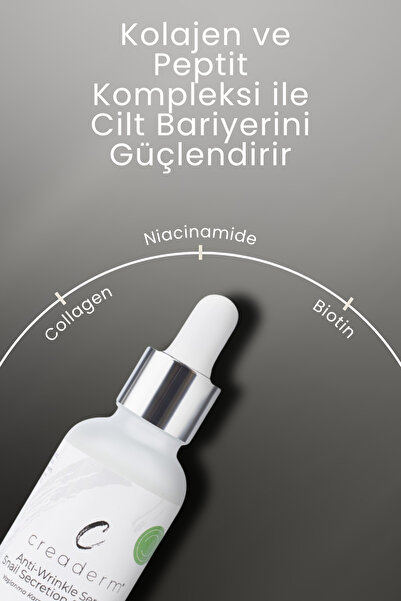 CREADERM Yaşlanma Karşıtı Yüz Bakım Serumu (Anti-wrinkle Serum Snailsecretion & Collagen)