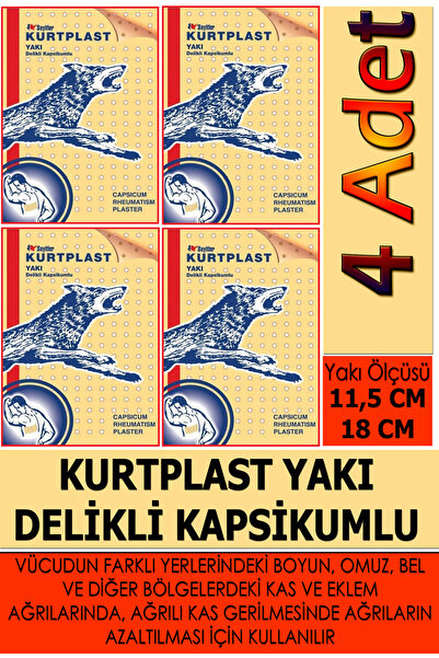 Pc Premium Center Kurtplast Yakı Delikli Kapsikumlu 4 Adet * Yeni Ürün - Yakı Ölçüsü : 11,5 cm x 18 cm