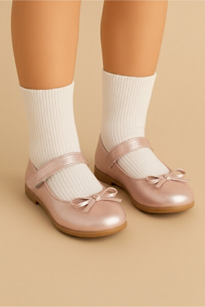 moon glow Pink Color Female Child Ballet Shoes Bow Child Ballet Ballet Female Child Orthopedic Pink Ballet