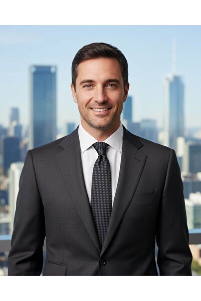 1001 Kravat Gray Square Patterned 8 cm Wide Black Tie