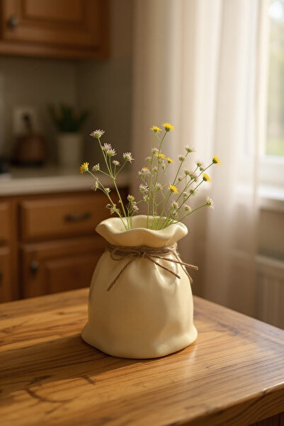 ardesta Χειροποίητο Ρουστίκ Διακοσμητικό Βάζο – Αξεσουάρ σπιτιού με κεραμική εμφάνιση σε σχήμα χούντας