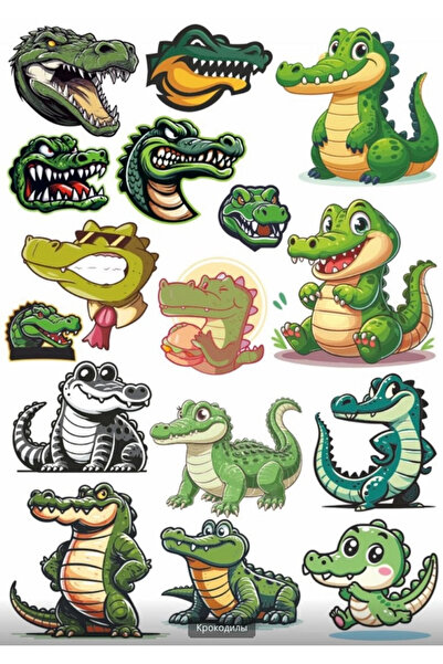 Reysa Tasarım Crocodile Sticker Set - Number 5