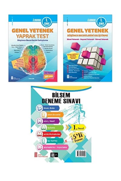 Ata Yayıncılık Ata 1.sınıf Bilsem Sınavlarına Hazırlık Kitabı+5 Li Deneme Sınavı
