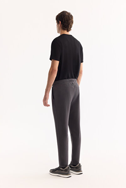 Avva Erkek Antrasit Beli Lastikli Bağcıklı Soft Touch Bi-Stretch Regular Fit Eşofman Altı A52Y3406
