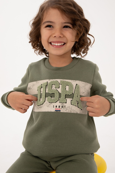 U.S. Polo Assn. Erkek Çocuk Haki Pijama Takımı 50318683-VR027