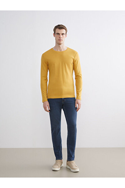 LC Waikiki Peak New Season Crew Neck Basic Long Sleeve Men's T-Shirt