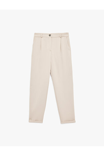 Koton Slim Fit Cepli Pile Detaylı Cepli Chino Havuç Pantolon