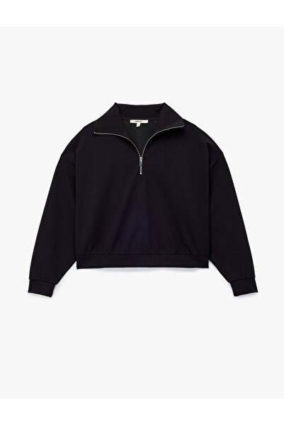 Koton Comfortable Fit Long Sleeve Half Zipper Sweatshirt