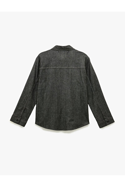 Koton Τζιν πουκάμισο με μακρύ μανίκι με κουμπιά κανονικής εφαρμογής