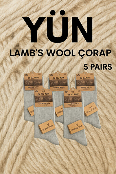 WORTHY SOCKS 5'li Erkek Kışlık Lambswool Yün Çorap