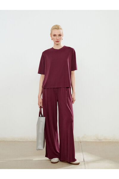 LC Waikiki Soulife Bordo Beli Lastikli Modal Karışımlı Kadın Eşofman Altı