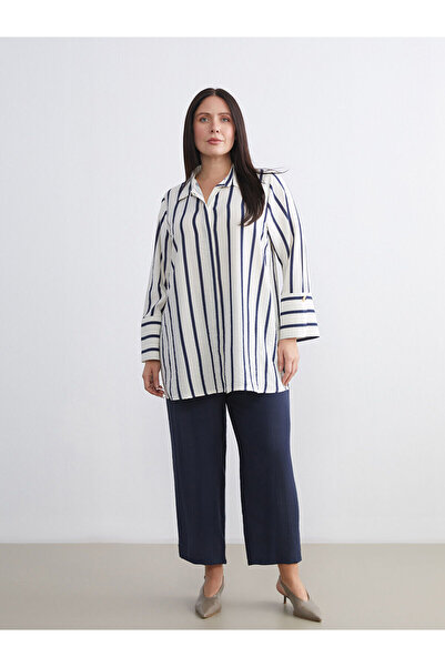 LC Waikiki Elastic Waist Textured Women's Trousers