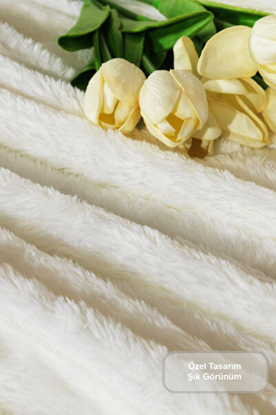 Elart Mateo Battaniye Seti Çift Kişilik Wellsoft 3 Parça (230x250 cm) Ekru