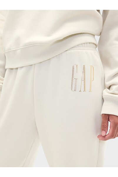 GAP Kadın Krem Logo Pull-On Slim Eşofman Altı