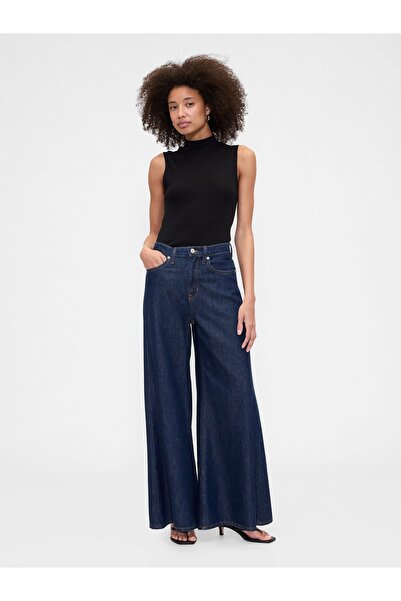 GAP Kadın Mavi Wide Leg Jean Pantolon