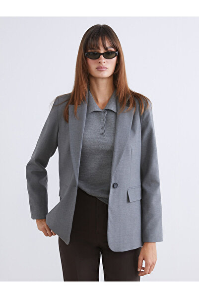 LC Waikiki Alita City Lcw Vision Gray Polyviscon Plain Loose & Baggy Women's ...