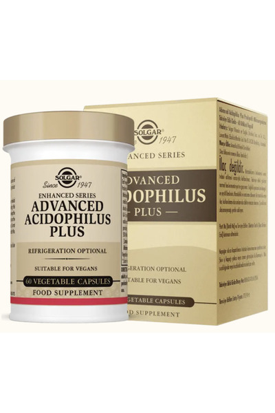 Solgar Advanced Acidophilus Plus 60 Kapsül - (SKT: 04/2026)