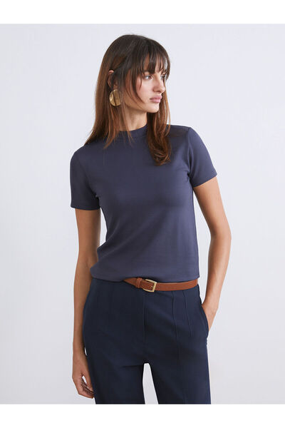 LC Waikiki Women's Stand Collar T-Shirt