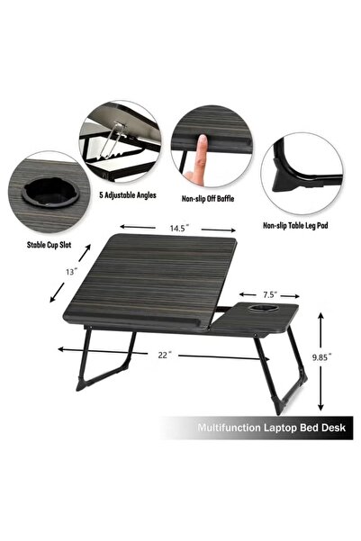 huitich Adjustable Wood Laptop Desk Study and Reading Companion