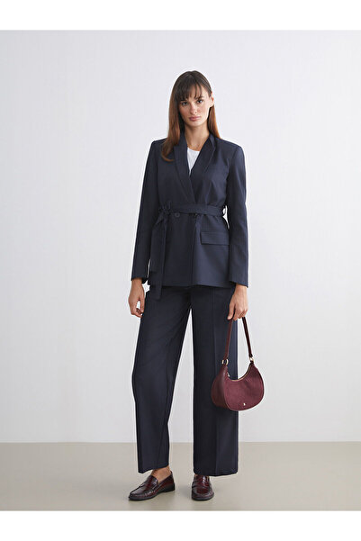 LC Waikiki Vizyon New Season Loose Fit Striped Women's Pleated Trousers