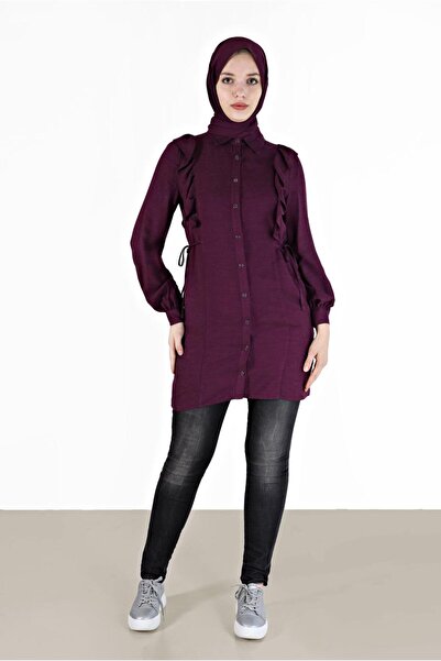 Alvina TUNIC 42390 WITH RIFFLED SIDE BINDING DETAIL