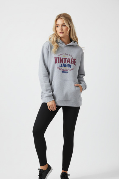 UNCİA OUTDOORS Hanorac oversize unisex imprimat cu potrivire confortabilă