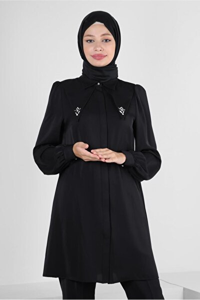 Alvina TAŞ DETAYLI BELİ LASTİKLİ İKİLİ PANTOLONLU TAKIM 43910