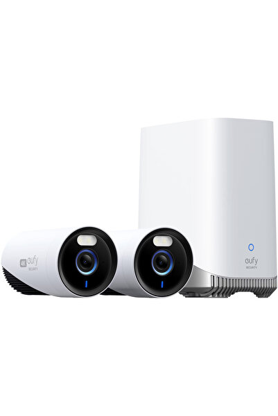 eufy eufyCam E330 wired video surveillance system, 4K, 8.3 MP, AI, HomeBase 3 + 2 video cameras