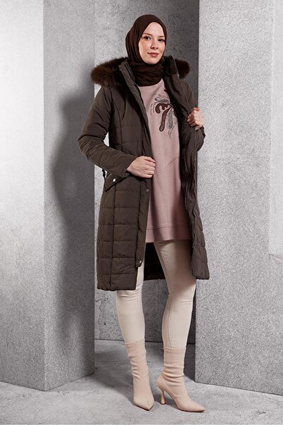 Alvina KAPÜŞONLU KEMERLİ KABAN 90523