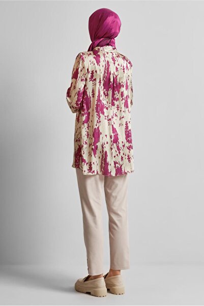 Alvina Patterned Satin Tunic 45429