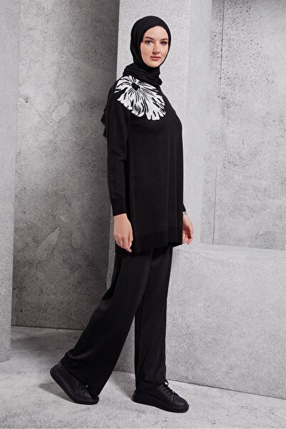 Alvina BONCUK İŞLEMELİ TRİKO TUNİK 44914