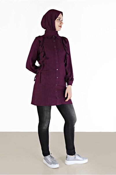 Alvina TUNIC 42390 WITH RIFFLED SIDE BINDING DETAIL
