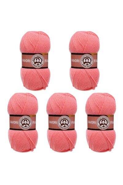 Ören Bayan Ören Favori Örgü İpi - Pembe - 5'Li Paket - ( Renk Kodu : 036 )